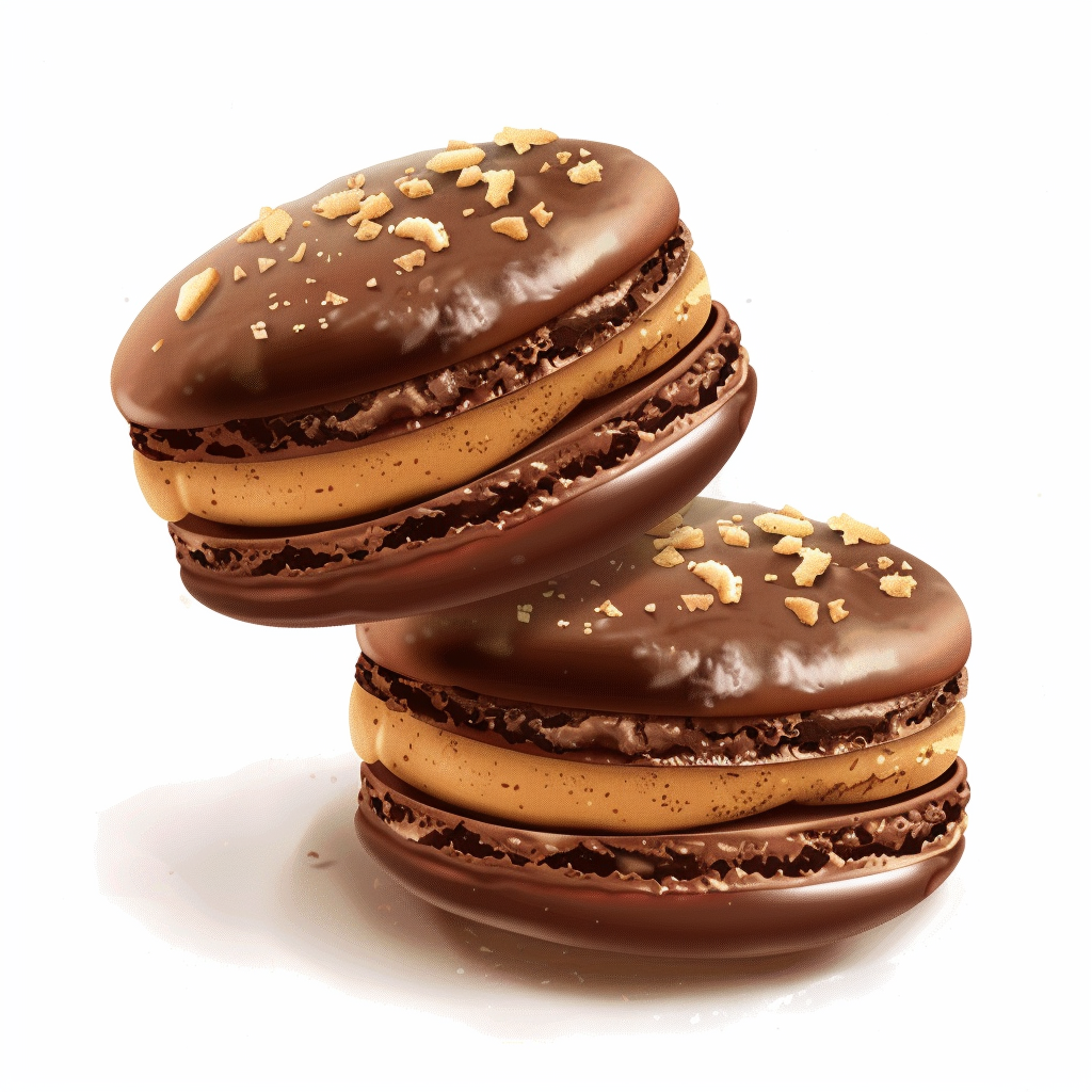 Chocolate Peanut Butter Macarons