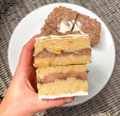 White Chocolate Kinder Bueno Cookie Bar