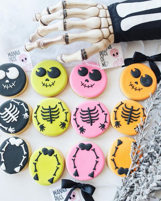 💀✨ Colorful Skeleton Sugar Cookies ✨💀